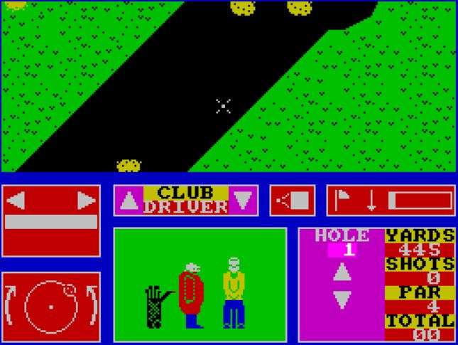 Nick Faldo Plays the Open - ZX Spectrum game screenshot (1985) by Mind Games